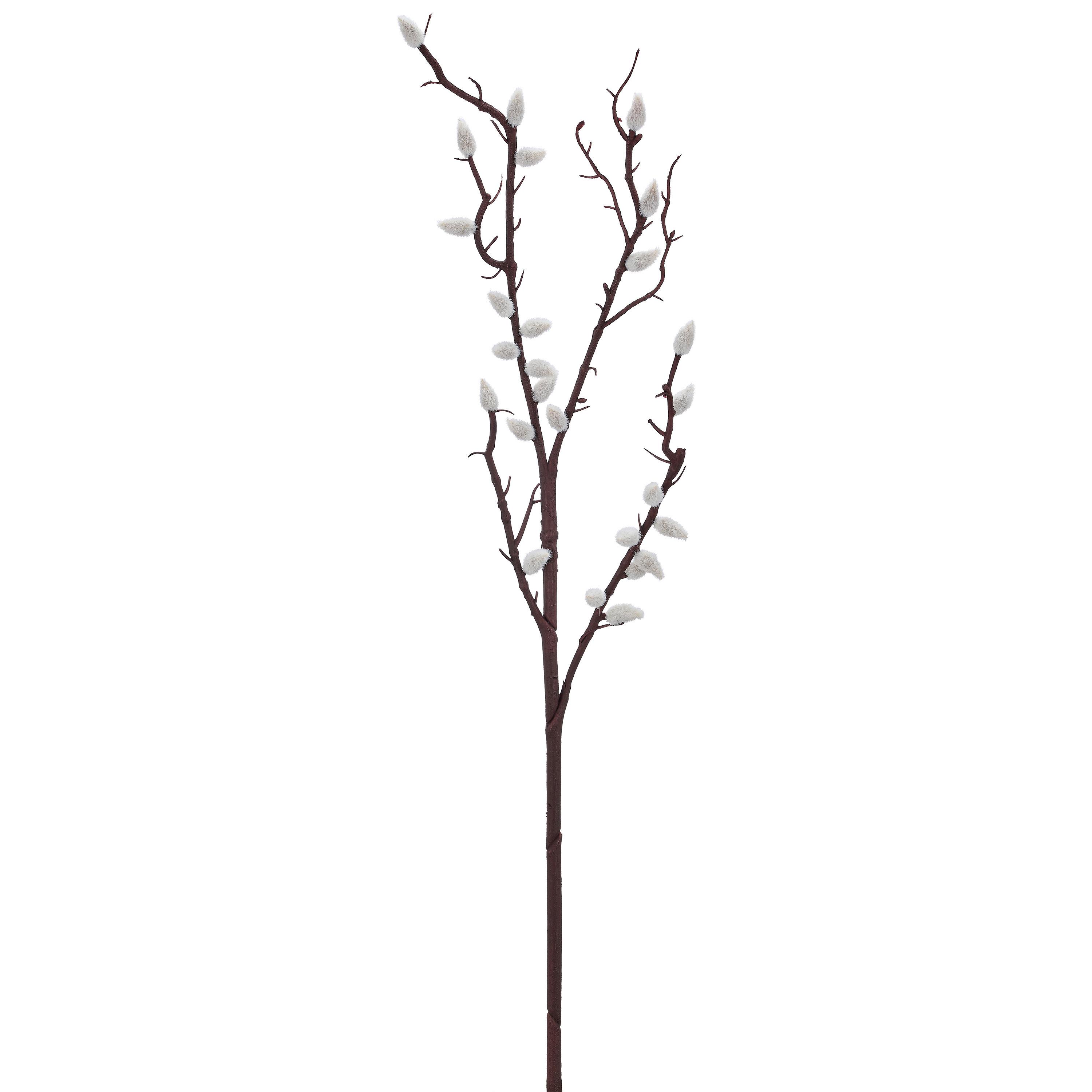 Weidenkätzchenzweig natur, ca. 63 cm - Naturfarben, Basics, Kunststoff (63cm)