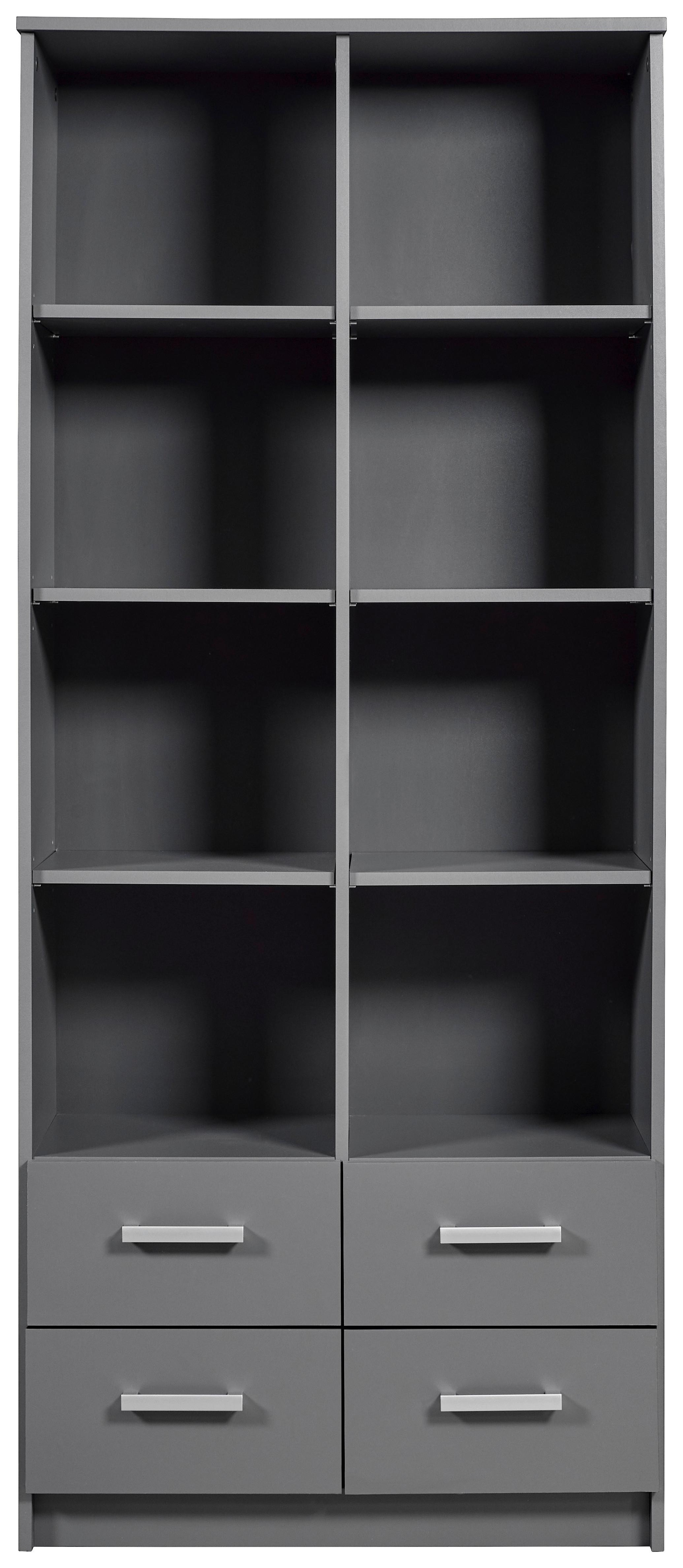 Regal mit Laden Elenzio B: 40 cm Graphitfarben