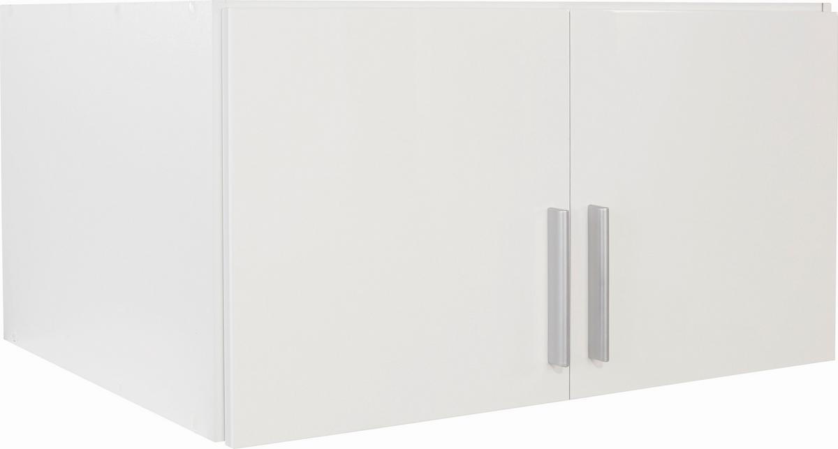 Aufsatzschrank 91cm Celle Alpinweiß, Weiß Hochglanz - Weiß Hochglanz/Weiß, MODERN, Holz (91/40/54cm)