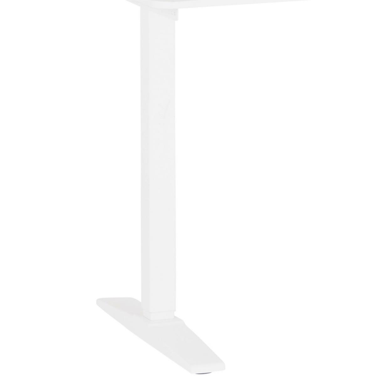 Schreibtisch 120x75-120x60 cm Easy Weiß - Weiß, MODERN, Holzwerkstoff/Kunststoff (120/75-120/60cm) - MID.YOU