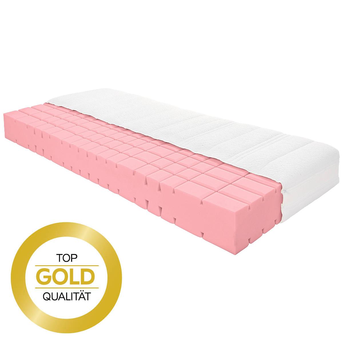 Kaltschaummatraze Matrix 120x200 cm, Fest - Weiß, Textil (120/200cm) - Sembella