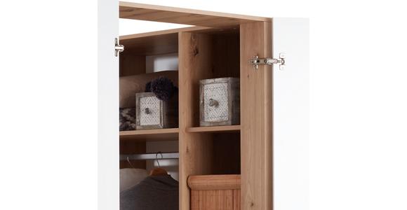 Eckschrank Begehbar mit Regal 120cm Box, Eiche Dekor/Weiß - Eichefarben/Weiß, MODERN, Holzwerkstoff (120/205/150cm) - Ondega
