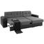 Wohnlandschaft in L-Form Fulton 260x160cm - Chromfarben/Schwarz, Basics (260/160cm) Wohnlandschaft in L-Form Fulton 260x160cm - Chromfarben/Schwarz, Basics (260/160cm)