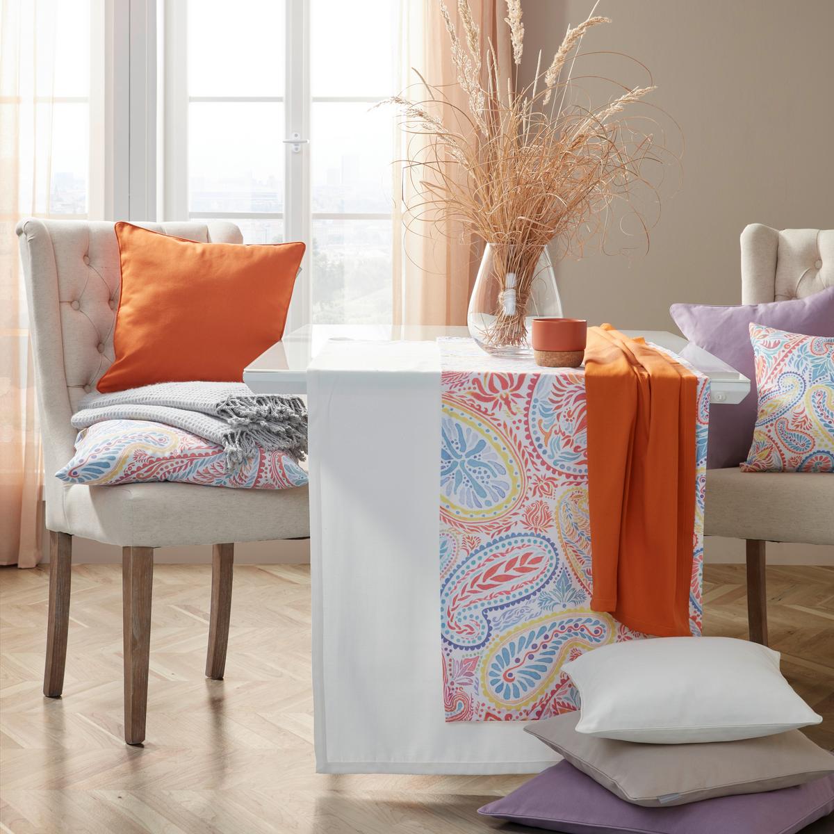 POTAH NA POLŠTÁŘ Steffi Paspel, 40/40cm - oranžová, textil (40/40cm) - Mary's