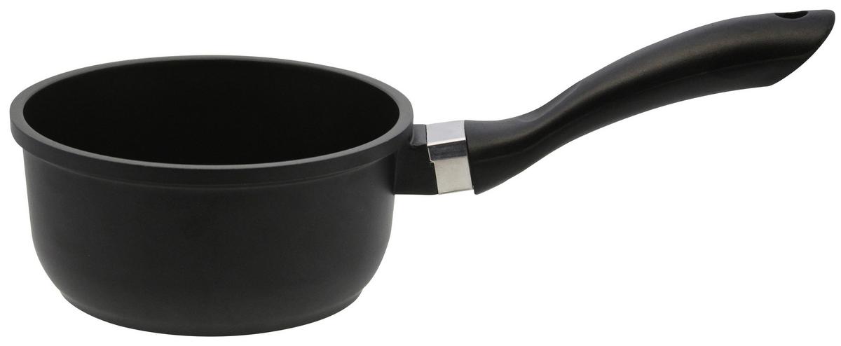 Stilkasserolle 1 L Aluminium, Antihaftbeschichtet - Schwarz, Basics, Metall (17/8/35cm)