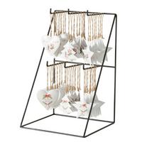 Christbaumanhänger Noelle - Rot/Weiß, Basics, Textil/Metall (9/9/1cm)