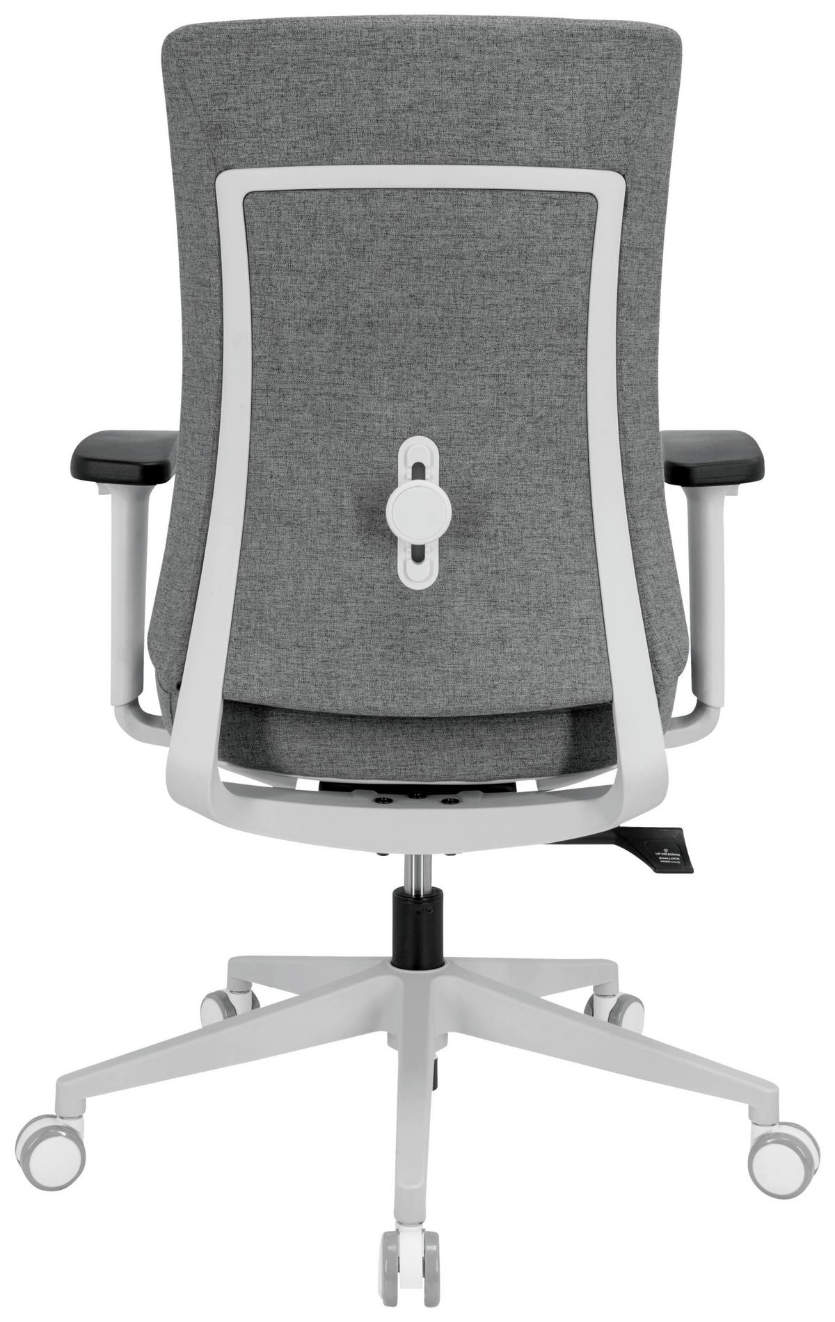 Drehstuhl Comfio Wp Grau Bis 120 Kg - Schwarz/Grau, Basics, Kunststoff/Textil (66/104/58cm) - MID.YOU