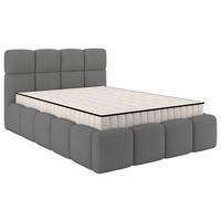 Polsterbett Cloudy mit Matratze Grau, Lf: 140x200 cm - Grau, Trend, Holz/Holzwerkstoff (140/200cm) - Luca Bessoni