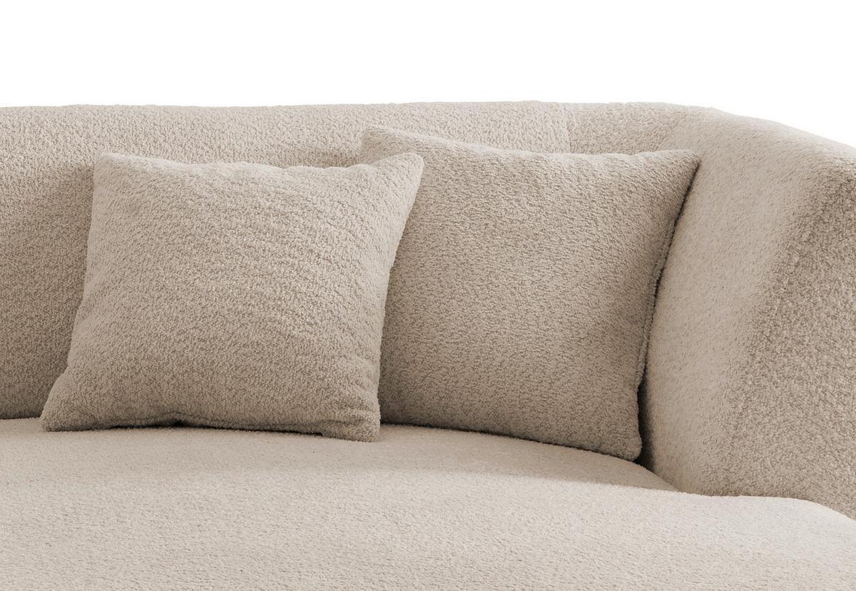 Ecksofa Colori Beige S: 264/160 cm - Beige/Schwarz, MODERN, Holz/Textil (264/160cm) - MID.YOU