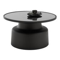 KONFERENČNÝ STOLÍK JARO -TREND- - čierna, Modern, kov/sklo (72/40/72cm) - Premium Living