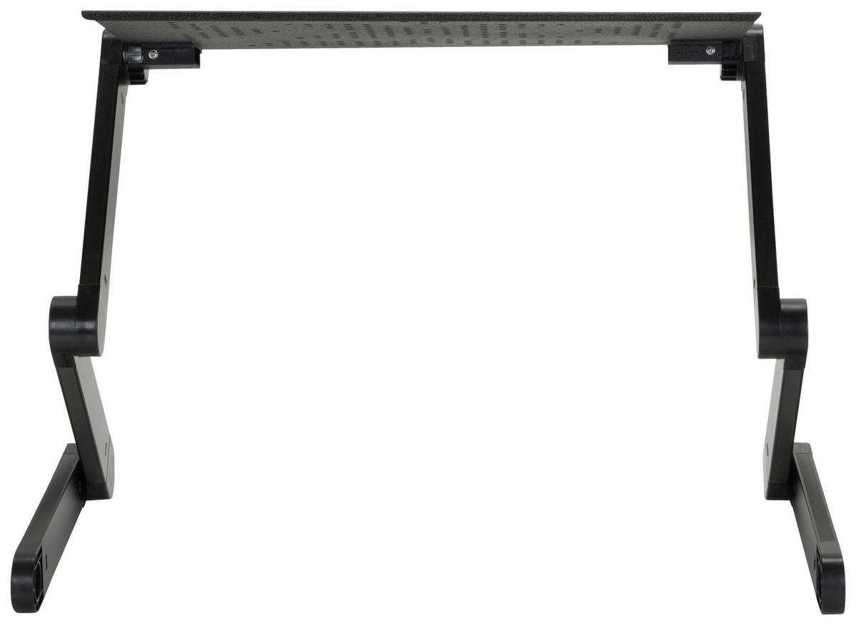 Schreibtischaufsatz Schwarz höhenverstellbar - Schwarz, Basics, Metall (52,5/4-39,5/25,5cm) - MID.YOU