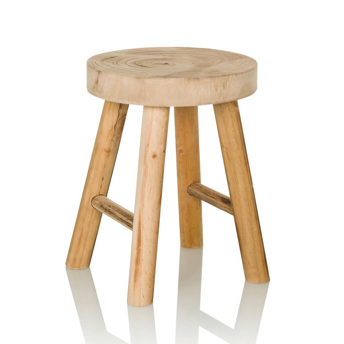 Hocker Rustiko W Braun B: 33 Cm - Braun, MODERN, Holz (33/44/33cm) - MID.YOU