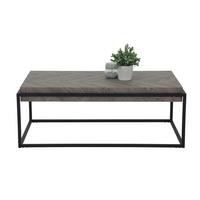 Couchtisch Carlos Hellgrau L: 114 Cm - Hellgrau/Schwarz, Design, Holzwerkstoff/Metall (114/64/42cm) - Livetastic