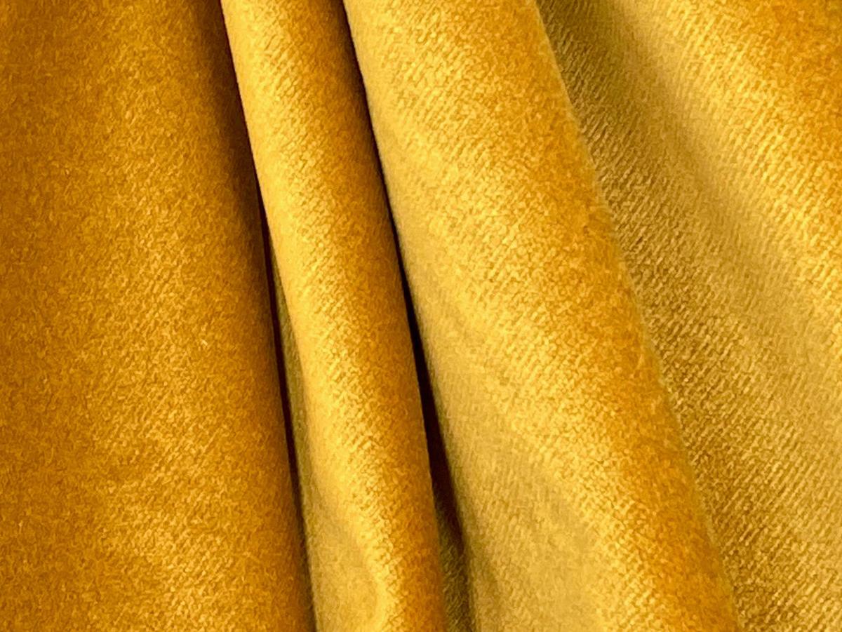 Ecksofa Justin - Goldfarben, Design, Textil (277/154/154cm) - Livetastic