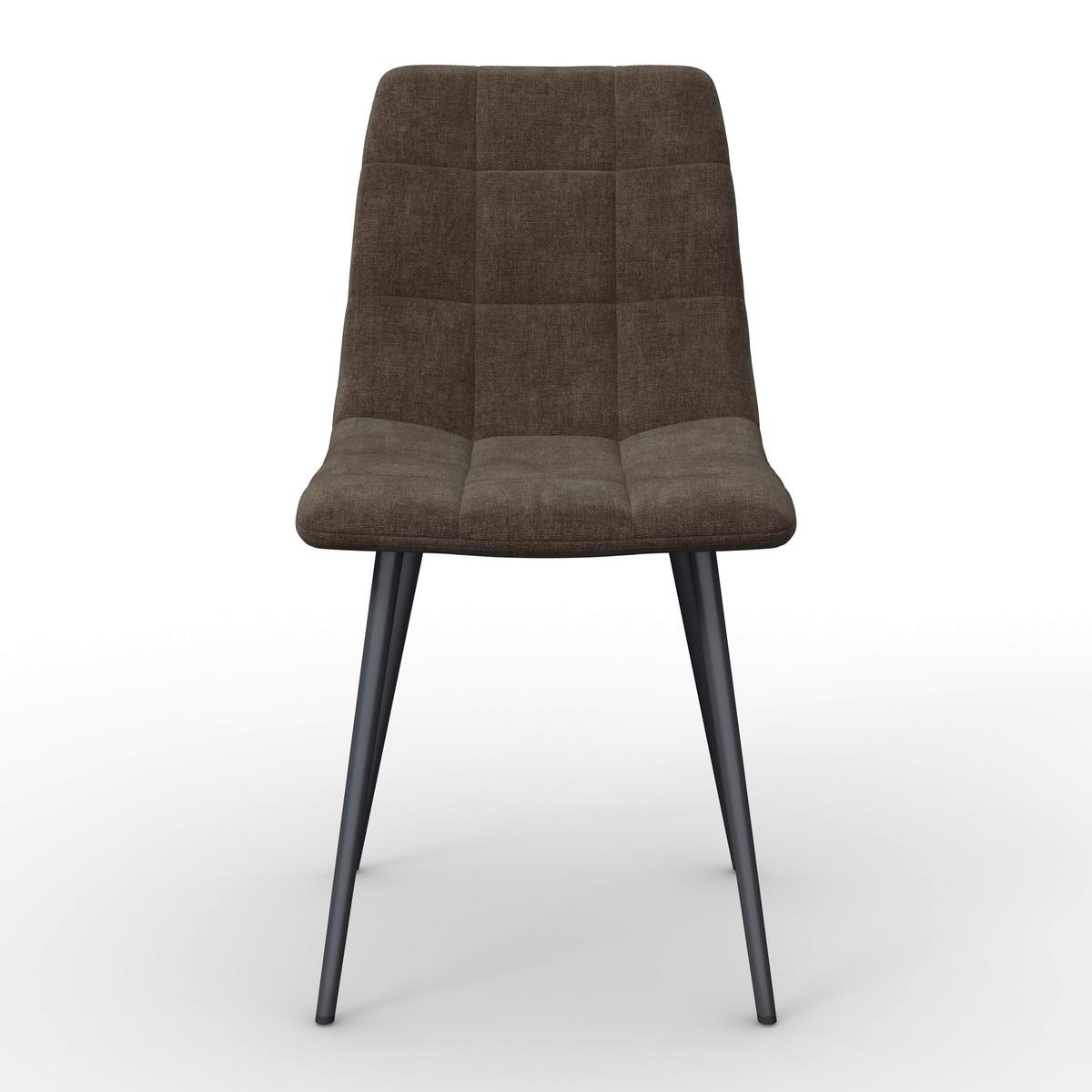 ŽIDLE RIA - černá/hnědá, Moderní, kov/textil (44cm) - Bessagi Home