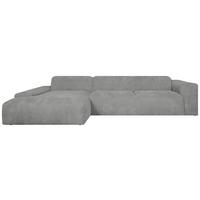ECKSOFA Hannah Hellgrau 170x343 cm - Hellgrau/Schwarz, Design, Textil (170/343cm) - MID.YOU