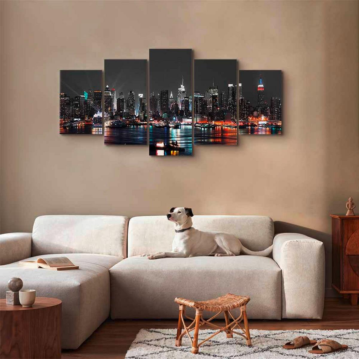 Leinwandbild Grey Sky Multicolor B: 200 cm - Multicolor, Basics, Holzwerkstoff/Textil (200/100/1,2cm) - artgeist