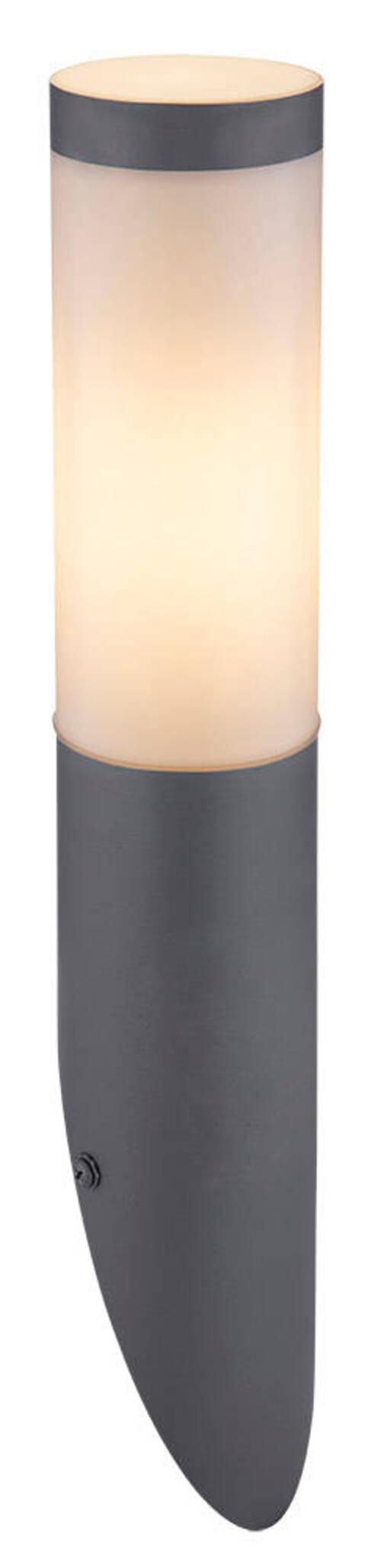 Vonkajšie svietidlo Boston antracitová max. 60 Watt - opálová/antracitová, Basics, kov/plast (7,6/39cm)