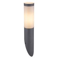 Außenleuchte Boston 60 Watt Edelstahl, Wandmontage - Anthrazit/Opal, Basics, Kunststoff/Metall (7,6/39cm) - Globo