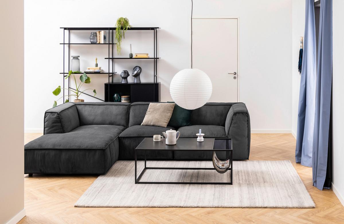 Konferenční stolek Seaford 110cm - černá, Trend, kov/kompozitní dřevo (110/60/40cm)