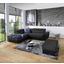 Ecksofa mit Schlaffunktion Cuba, Webstoff/Lederlook - Chromfarben/Anthrazit, MODERN, Textil (230/265cm) - Luca Bessoni Ecksofa mit Schlaffunktion Cuba, Webstoff/Lederlook - Chromfarben/Anthrazit, MODERN, Textil (230/265cm) - Luca Bessoni
