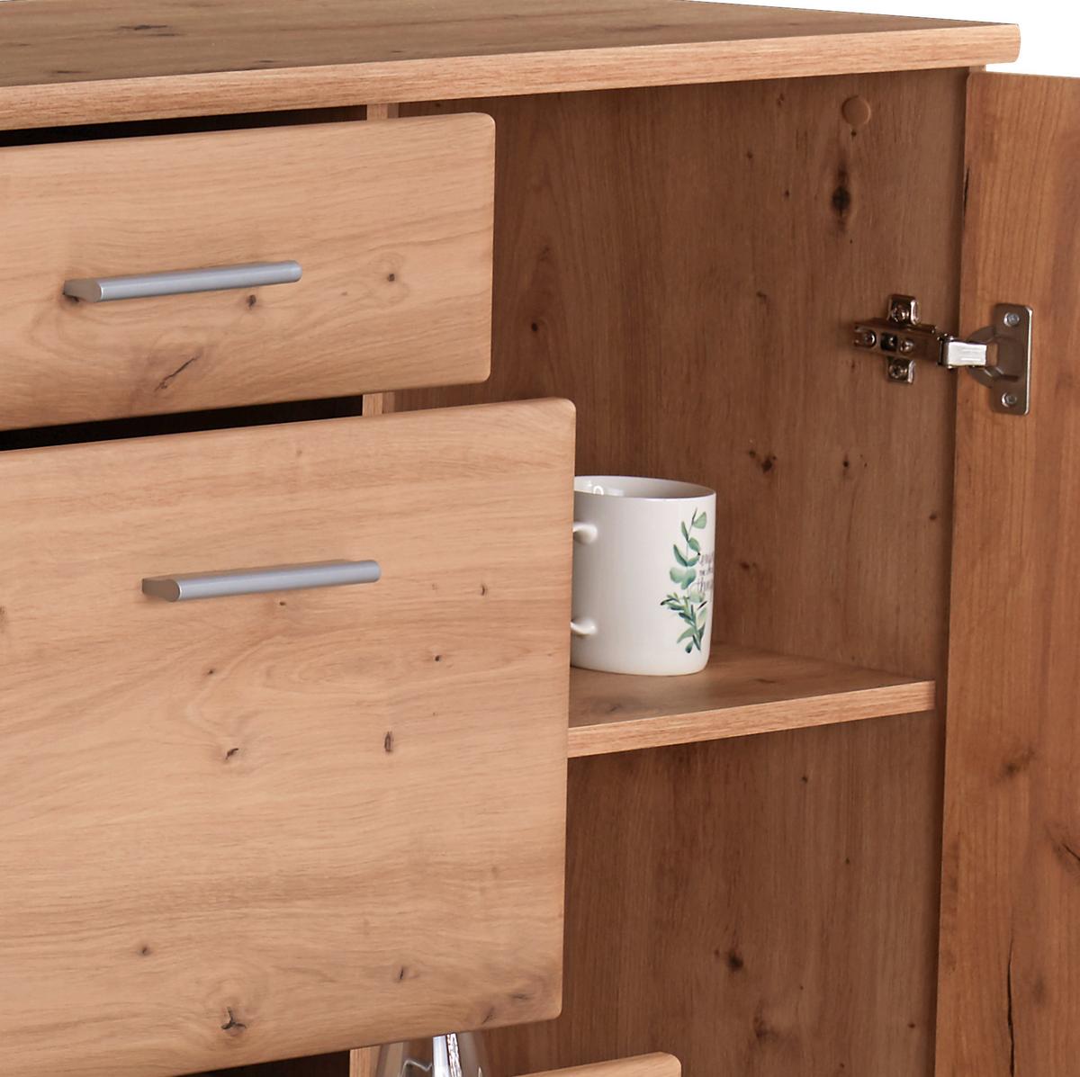 Kommode B 160cm Lissi New, Artisan Eiche Dekor - MODERN, Holzwerkstoff (160/116/42cm)