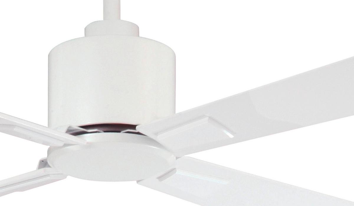 Deckenventilator Airfusion Weiß 4 Flügel, Geräuscharm - Weiß, Basics, Holzwerkstoff/Metall (132/33cm)