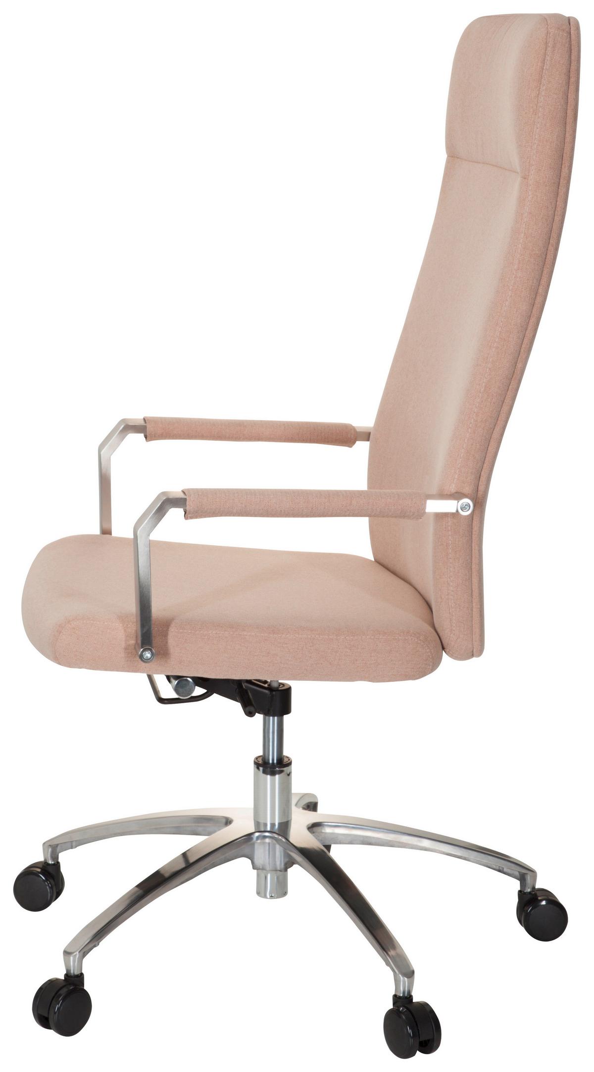 Drehstuhl Saranto Plus I Armstützen Beige Bis 110kg - Beige/Alufarben, MODERN, Kunststoff/Textil (56/131/67cm) - MID.YOU