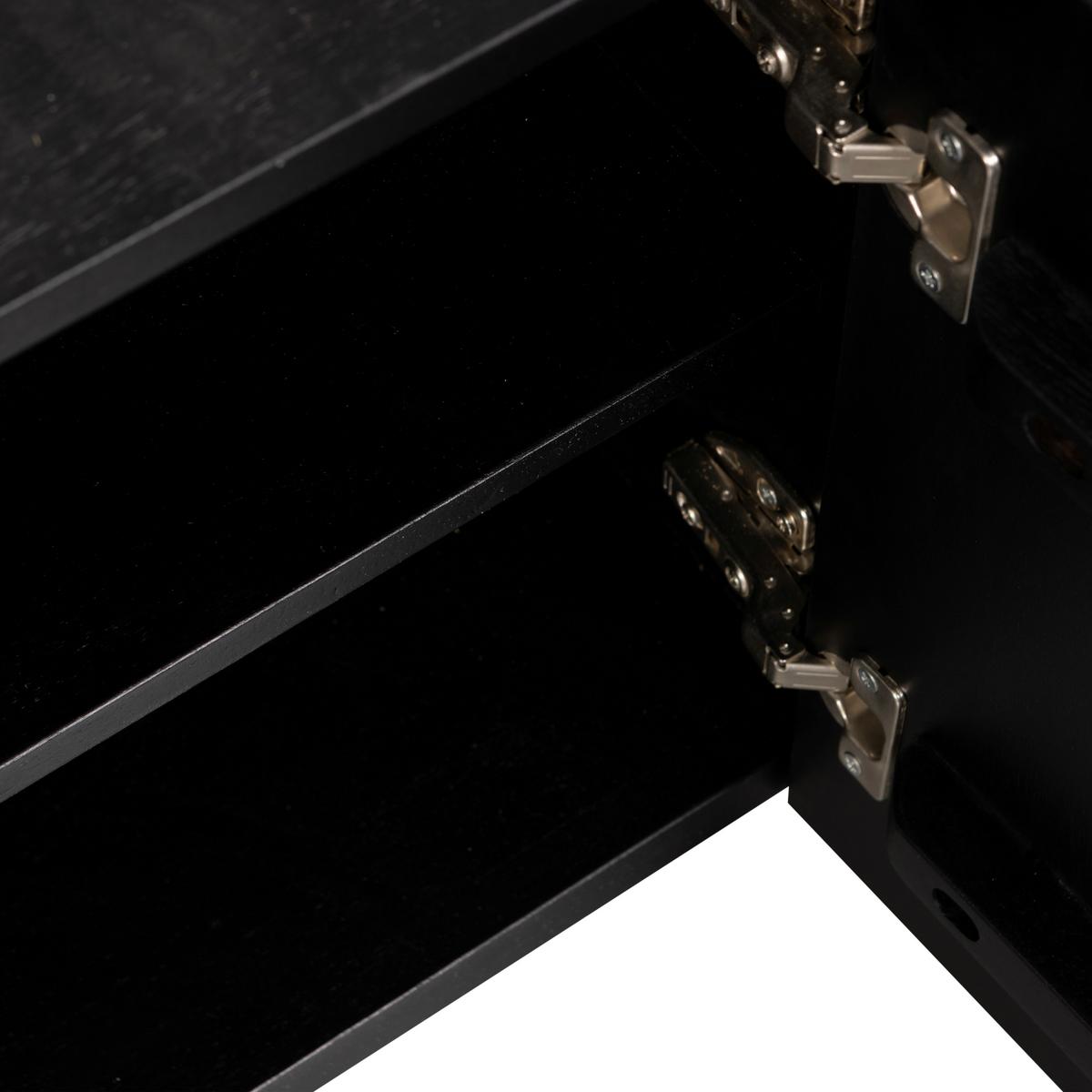 Lowboard Counter Schwarz B: 160cm - Schwarz, Design, Holz (160/50/45cm) - Livetastic