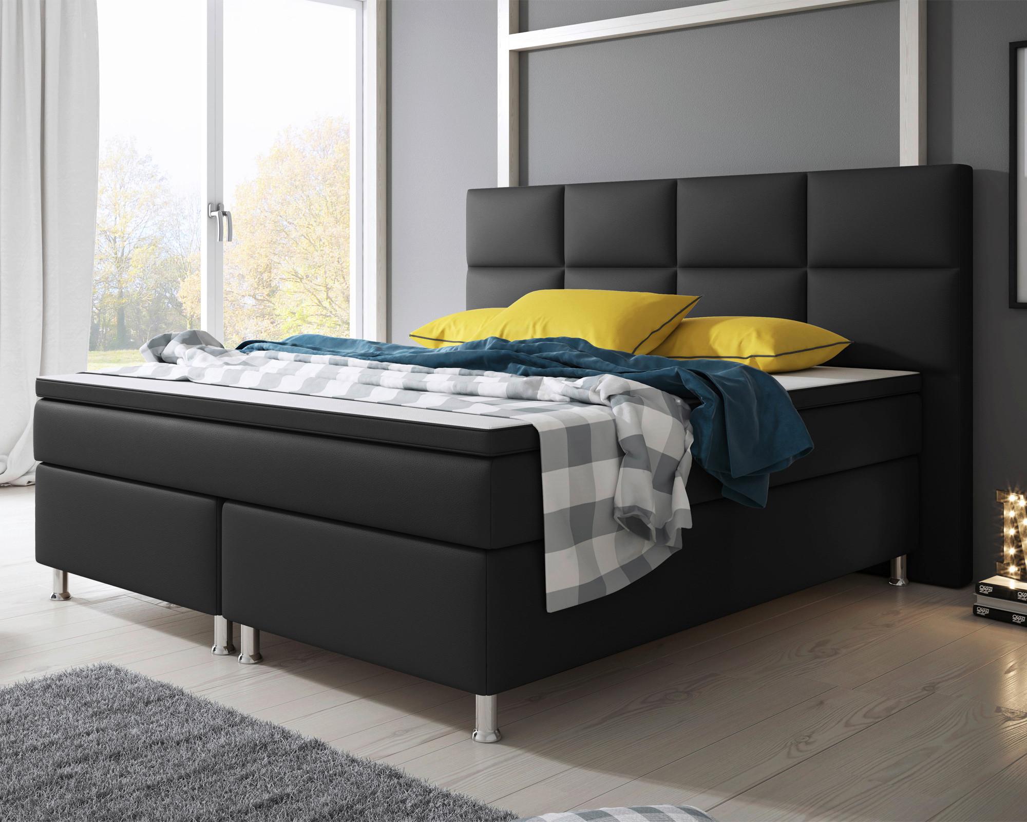 Boxspringbett MIAMI-BK mit Topper