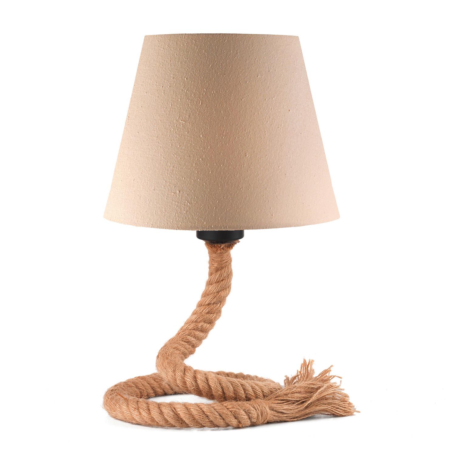Tischleuchte 4993/L - Beige, Natur, Textil/Metall (23/32cm)