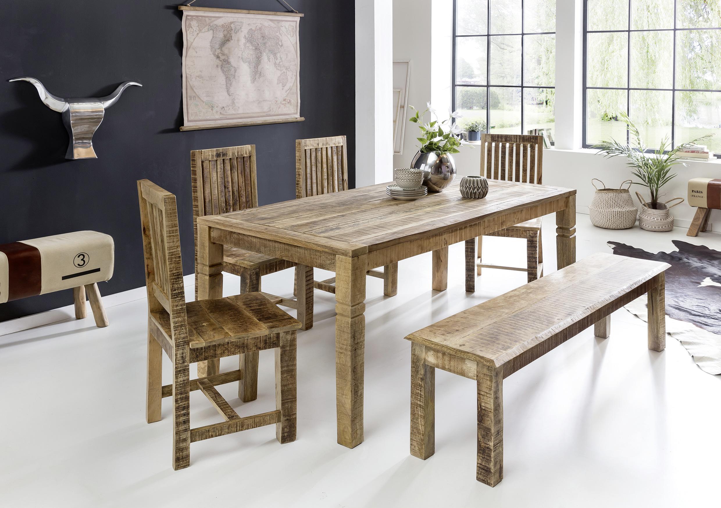 Esstisch Echtholz Lxb: 120x70 Cm Mangoholz Braun - Braun, MODERN, Holz (120/70/76cm) - MID.YOU