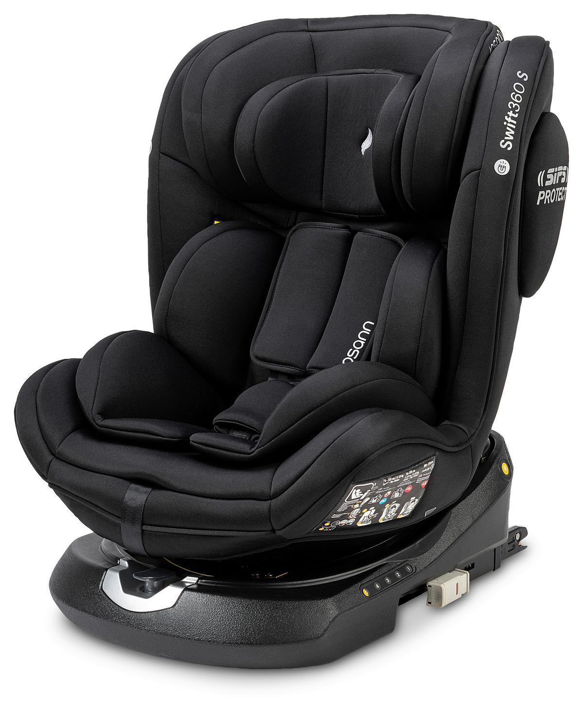 Reboarder-kindersitz Swift360s - Schwarz, Basics, Kunststoff/Textil (44/60/50cm) - Osann