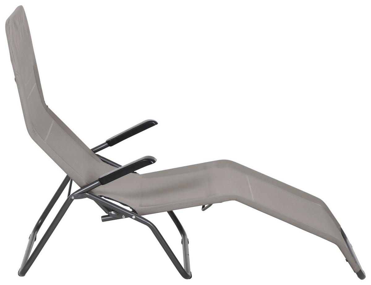 Sonnenliege J40969 Stahl, Klappbar - Taupe/Anthrazit, MODERN, Textil/Metall (72,5/103,5/144cm) - Siena Garden