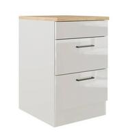 Skrinka pod varnú dosku LEVI LEVI -LAGER- - čierna/farba duba, Modern, kov/kompozitné drevo (60/85/60cm) - FlexWell