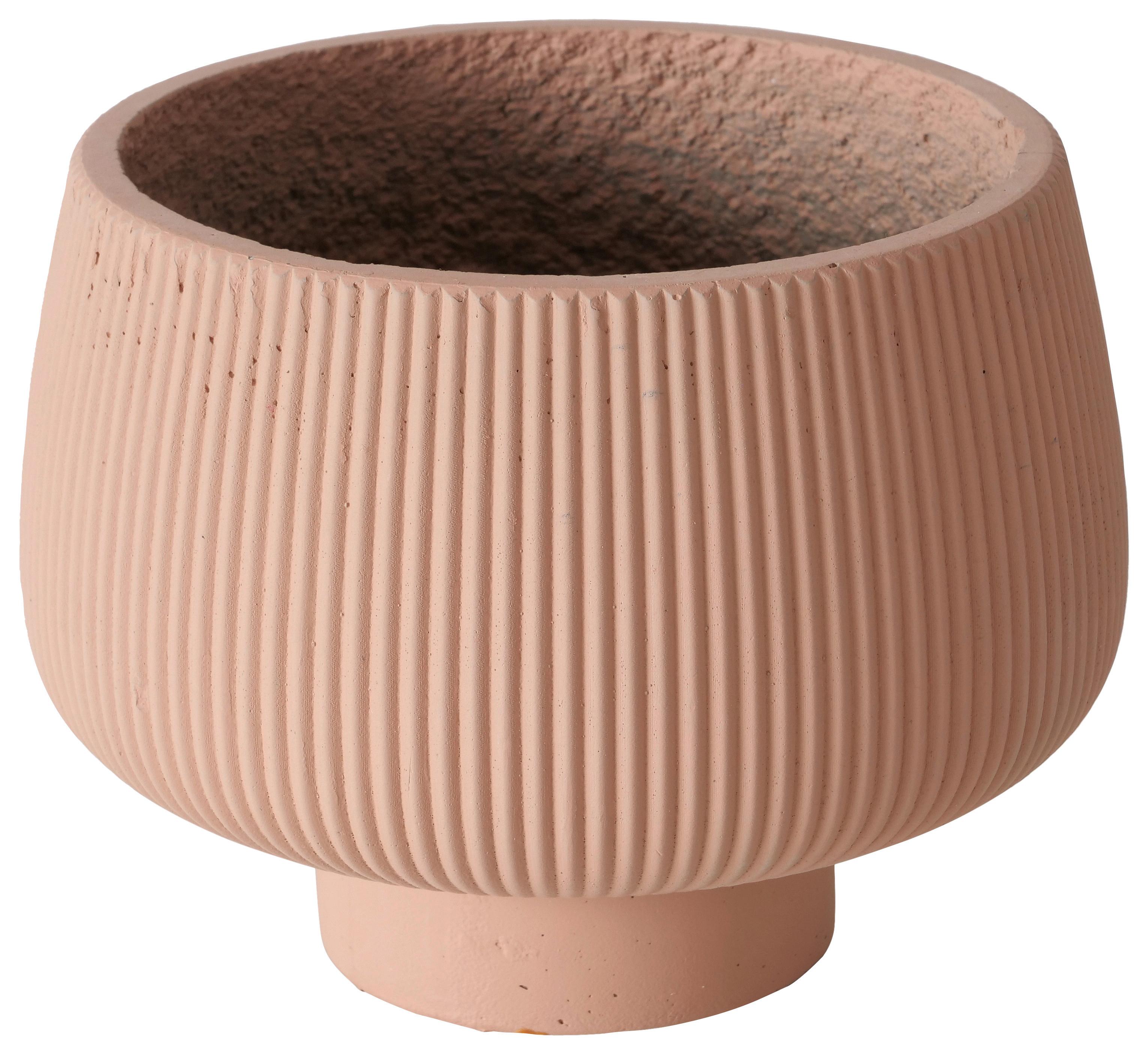 OBAL NA KVĚTINÁČ DORYN I - růžová, Moderní, kámen (15/12cm) - Modern Living