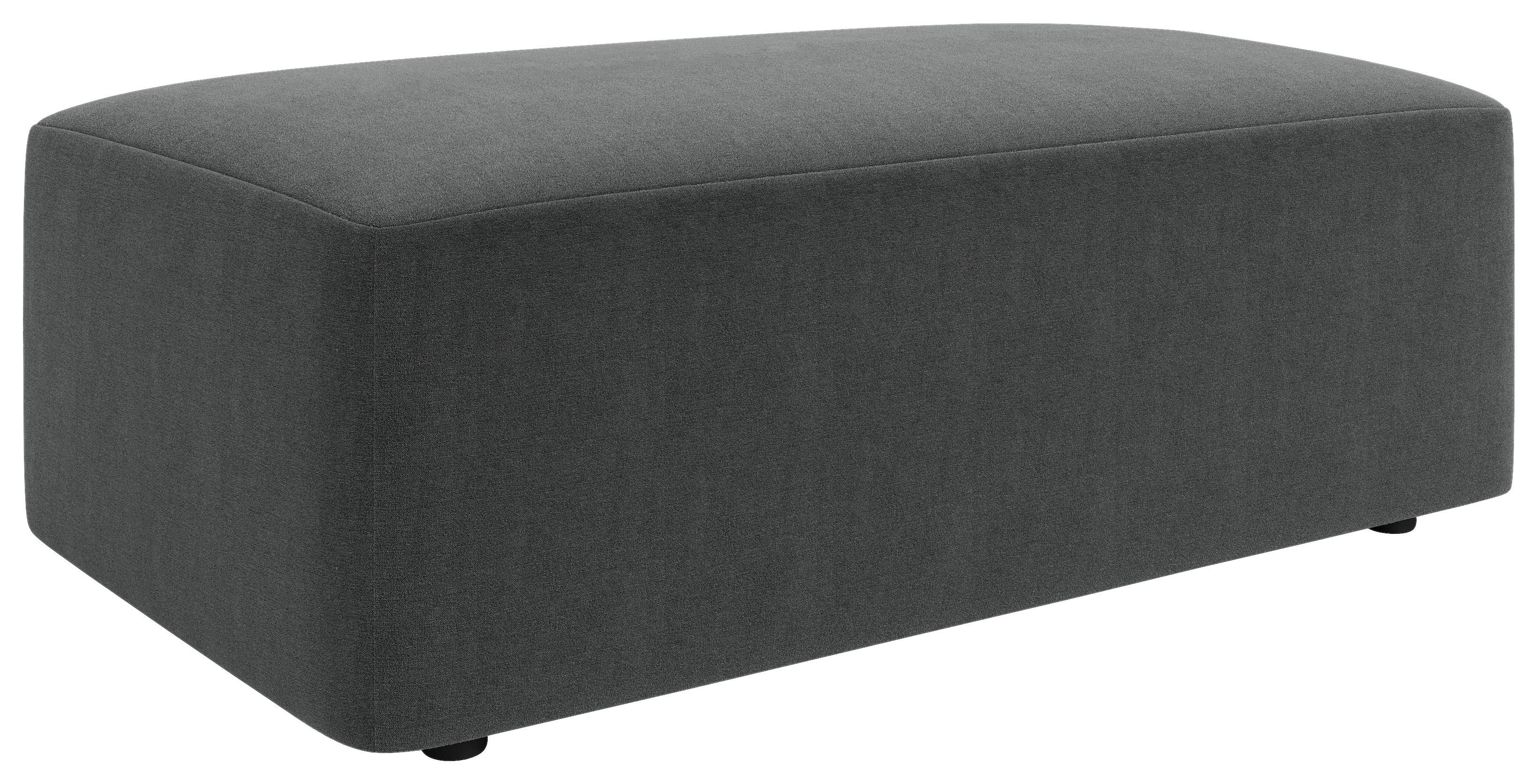 Hocker Wien, Anthrazit B: 112 cm - Anthrazit/Schwarz, MODERN, Textil (112/44/66cm) - Trendmanufaktur