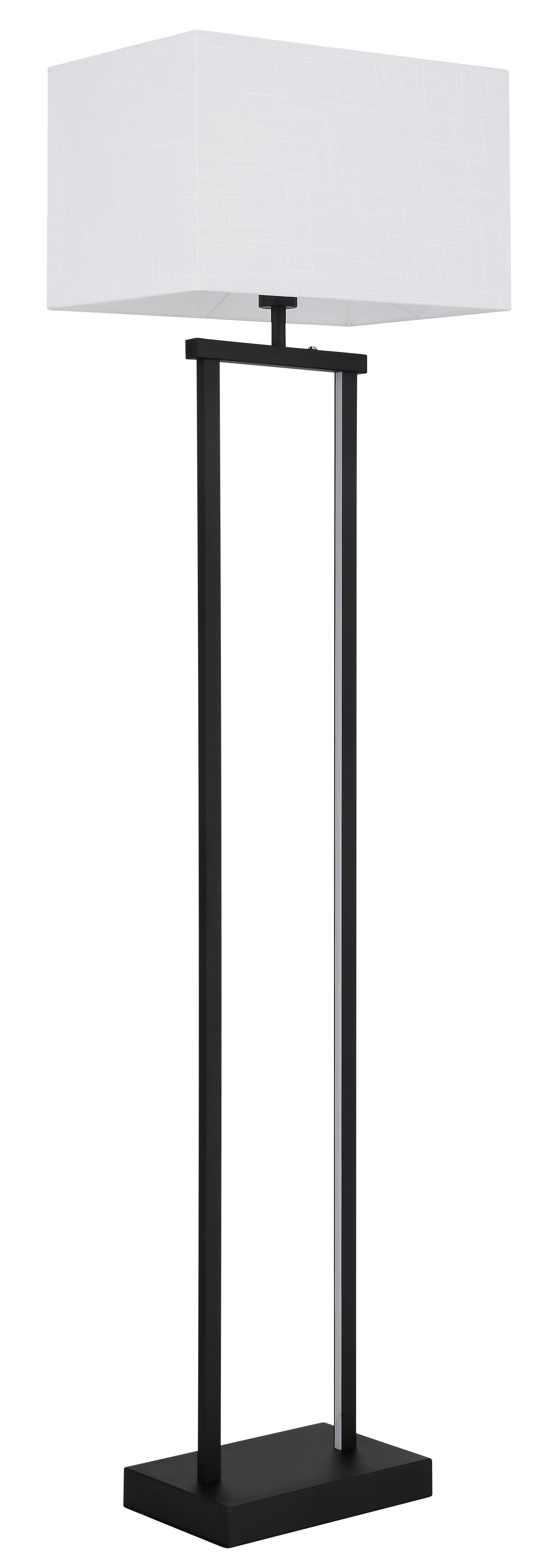 LED-STEHLEUCHTE Schwarz, ca. 40x27x153 cm - Schwarz/Weiß, Design, Kunststoff/Textil (40/27/153cm) - Globo