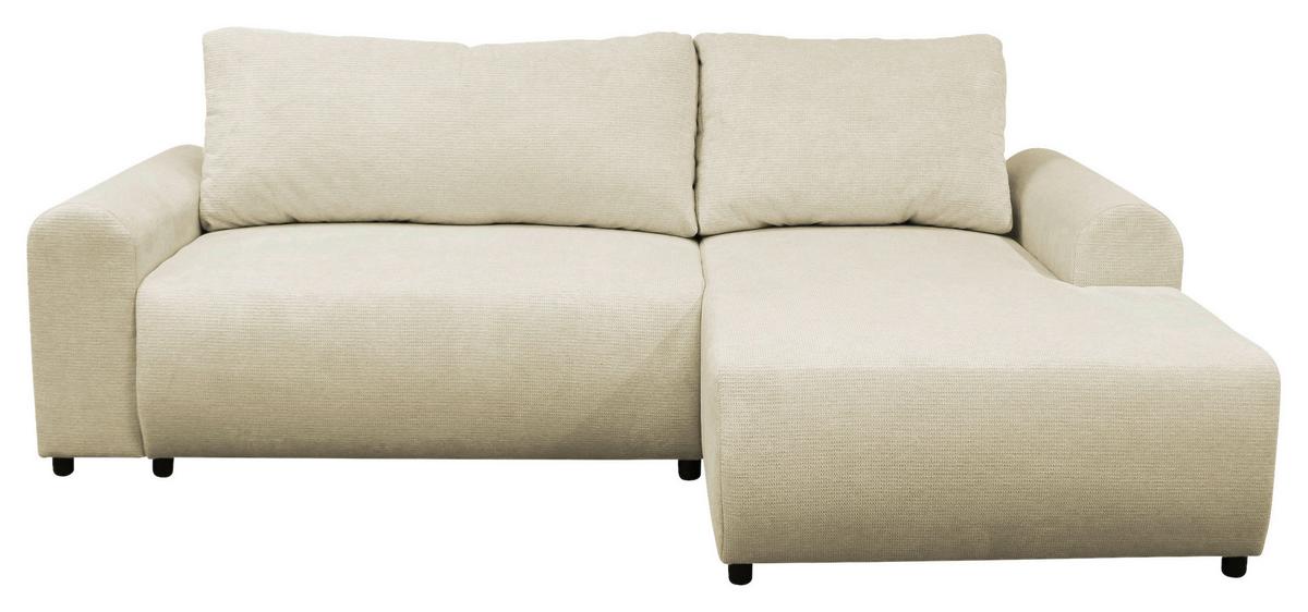 Ecksofa Velo Beige S: 250x160 cm - Beige/Schwarz, Design, Textil (250/160cm) - MID.YOU
