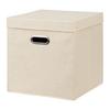Skladací box BOBBY S VEKOM - béžová, Modern, kartón/textil (33/32/33cm) - Mömax