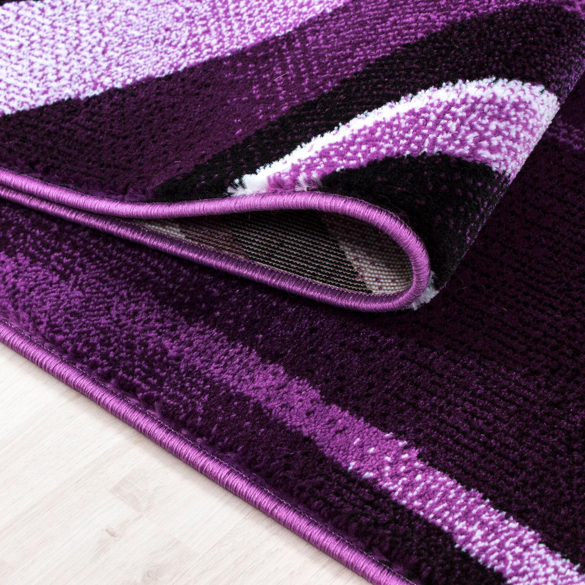 Flachwebteppich Parma - Violett/Schwarz, Design, Textil (280/370cm) - Novel