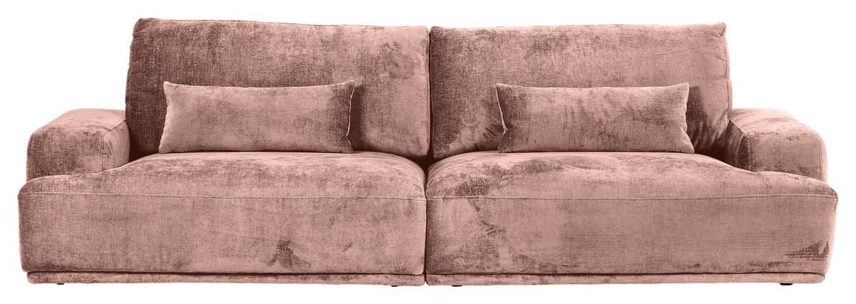 Bigsofa Mezino Altrosa B: 282 Cm - Schwarz/Altrosa, KONVENTIONELL, Textil (282/73/115cm) - MID.YOU