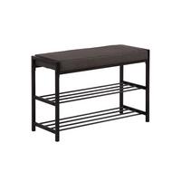 Lavica do predsiene ELLIE II - čierna/biela, Modern, kov/textil (80/52/30cm) - Mömax