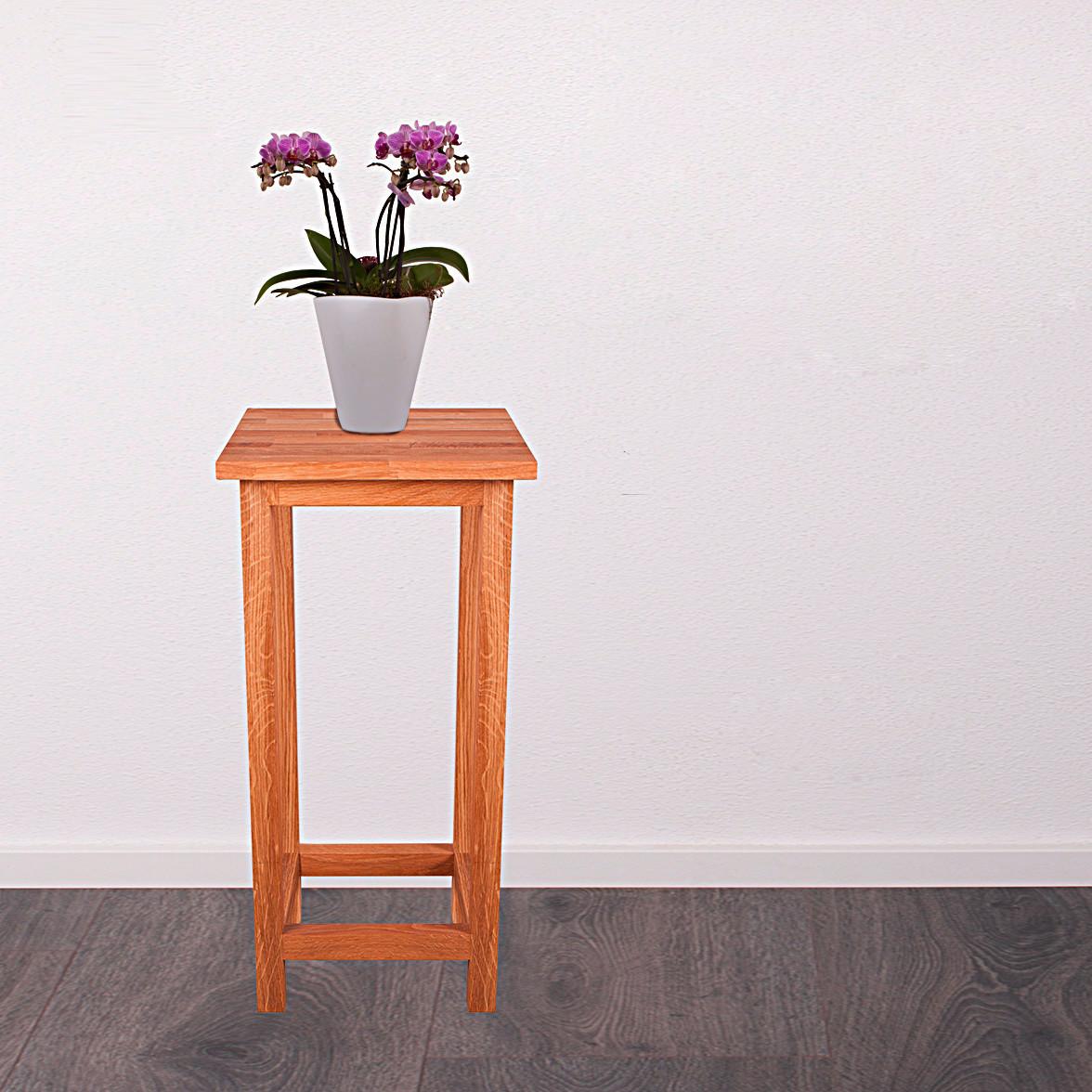 Gartenhocker Echtholz Eichefarben Geölt - Eichefarben, Basics, Holz (30/60/30cm) - Gardenson