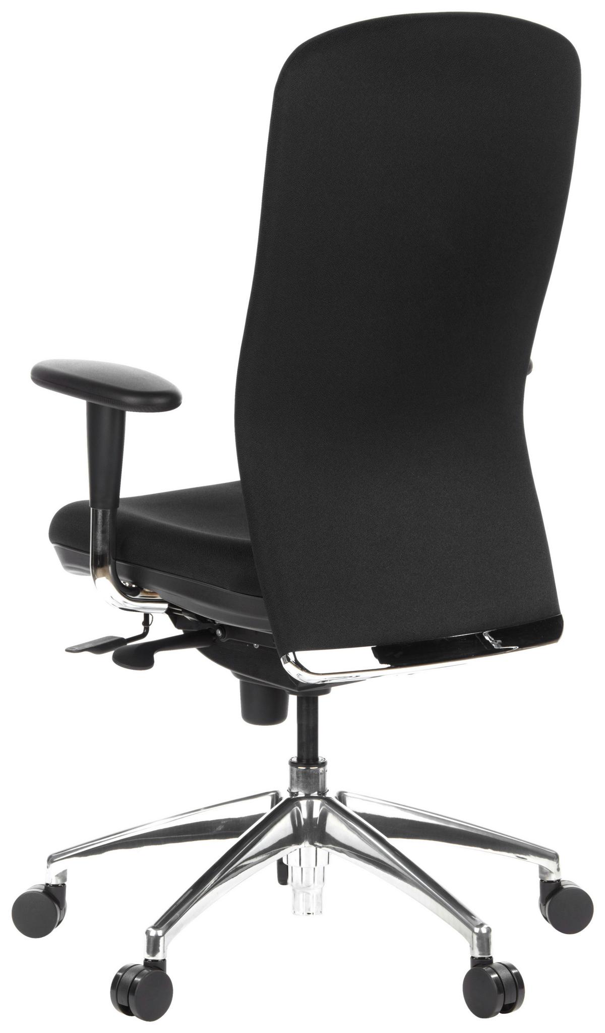 Drehstuhl High-Tec Schwarz - Silberfarben/Schwarz, MODERN, Kunststoff/Textil (59/124/51cm) - MID.YOU