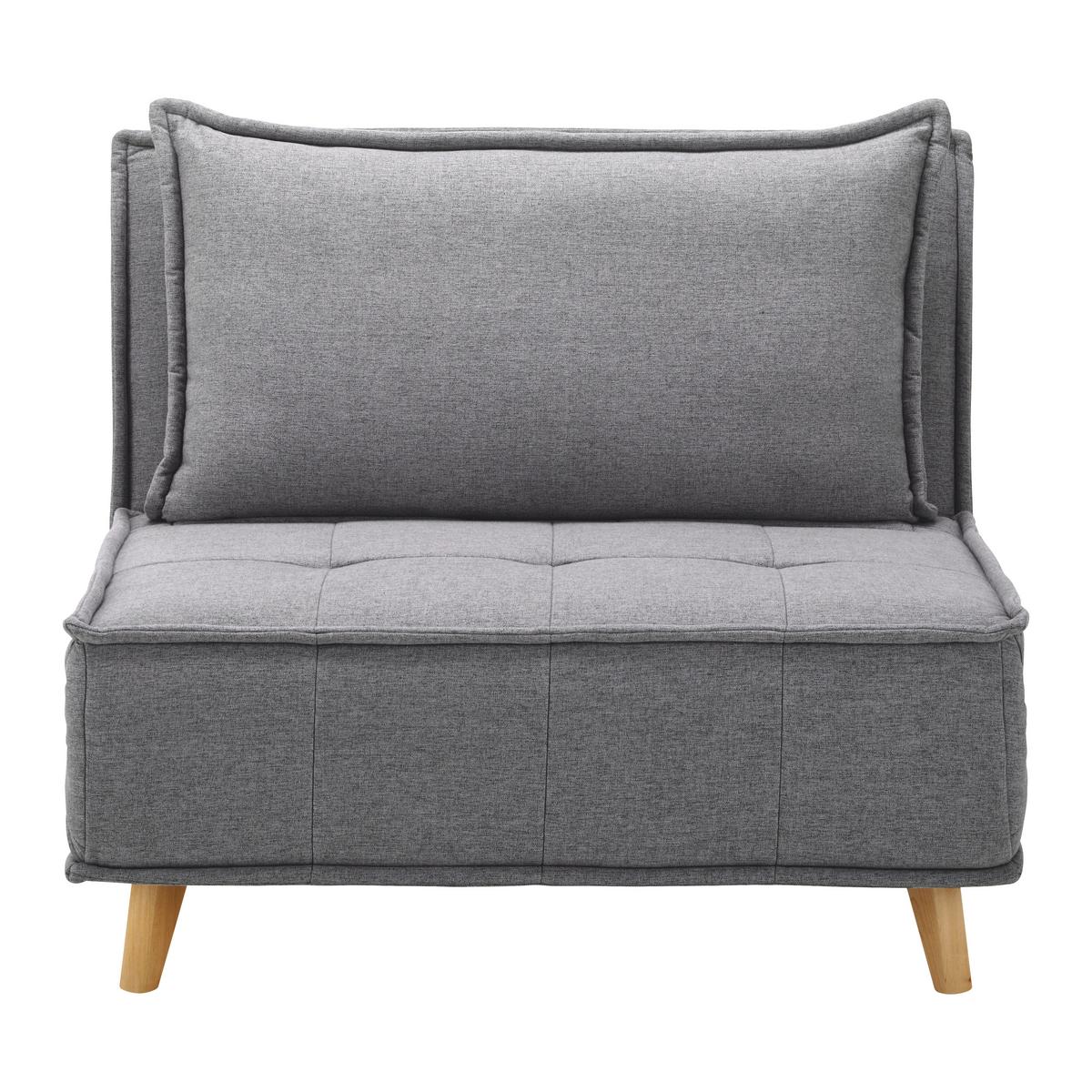 Rozkládací křeslo LAYLA, tmavě šedá - tmavě šedá/přírodní barvy, Moderní, dřevo/textil (104/92/84cm) - P & B