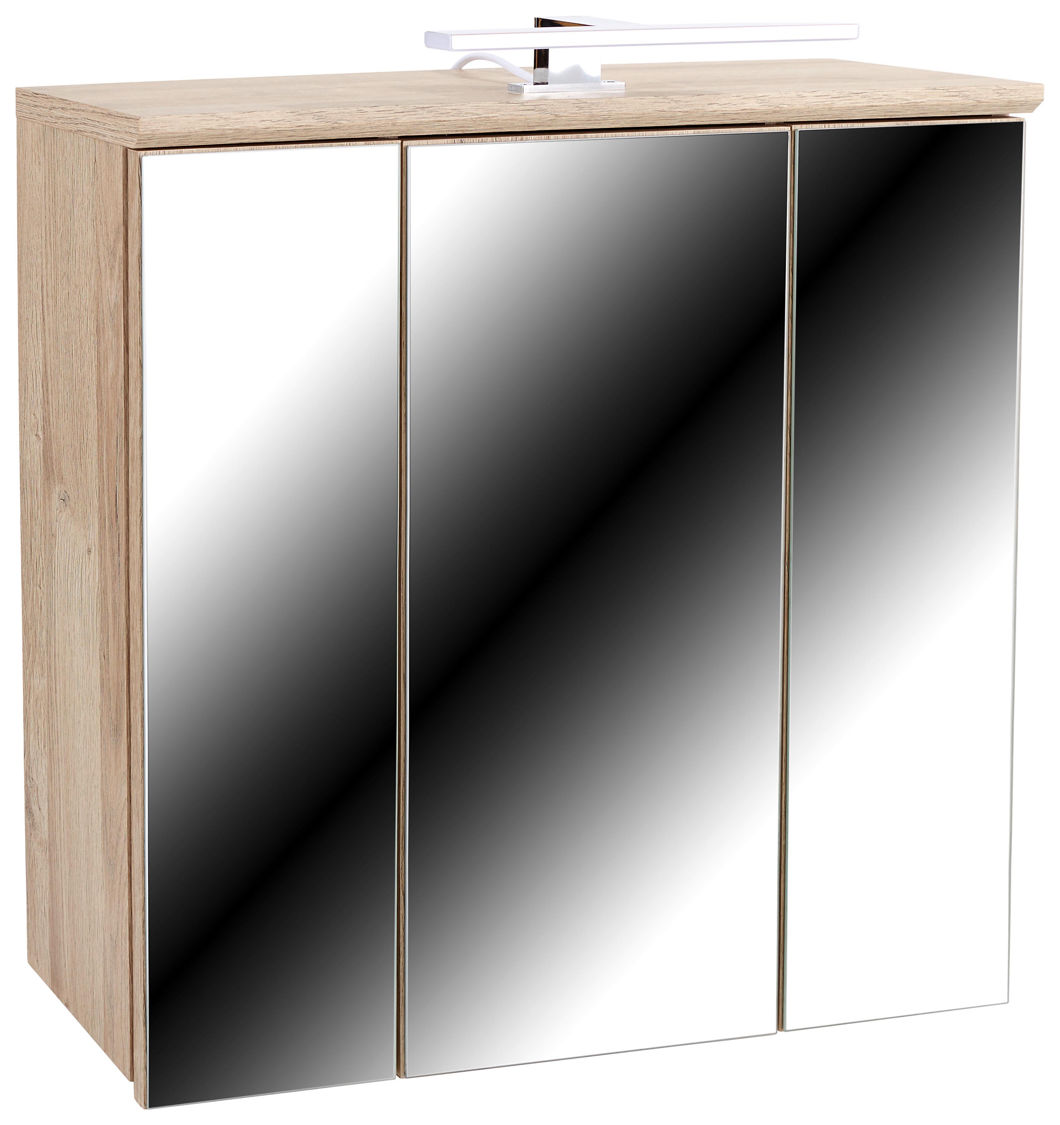 Spiegelschrank Mindi mit Led 3-Türig BxHxT: 68,8x69,4x21 cm