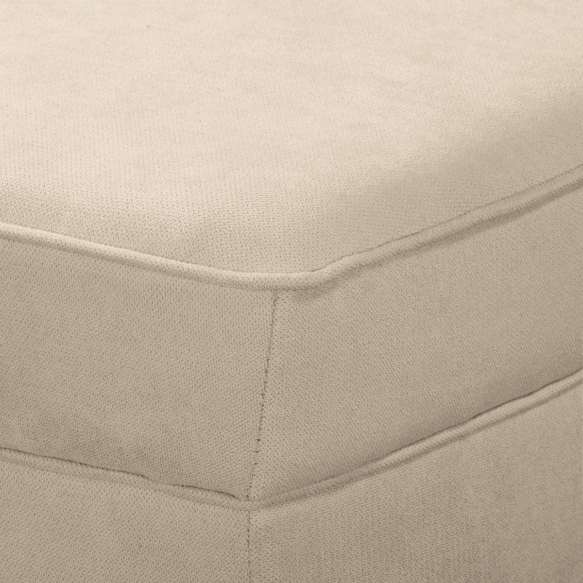 Récamiere Pako Creme B: 185cm - Creme/Braun, Design, Textil (185/93/75cm) - Livetastic