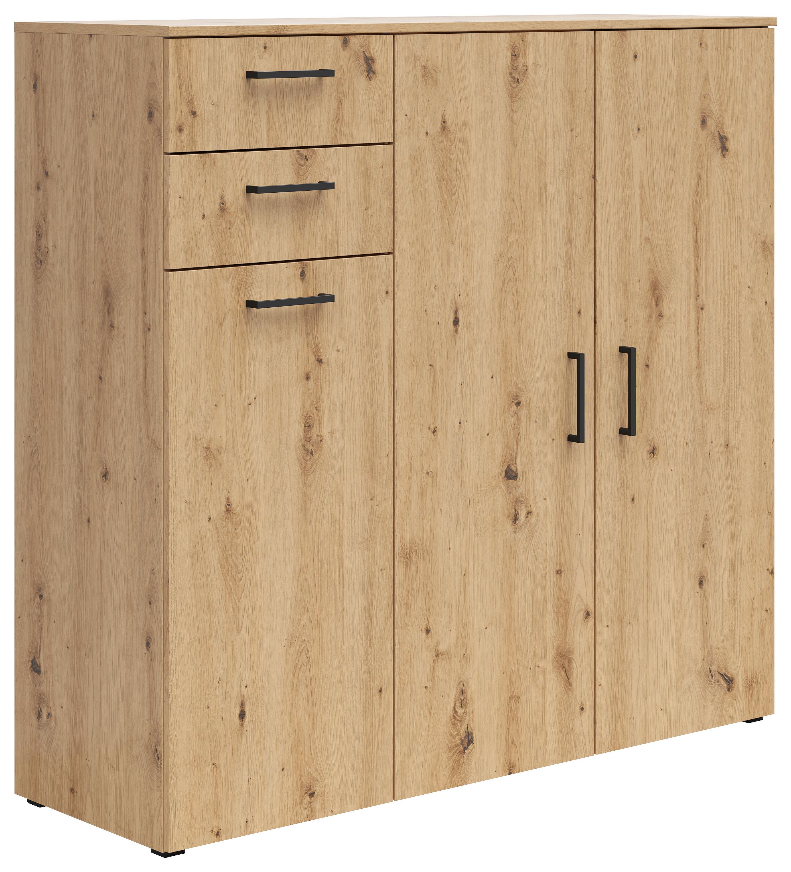 KOMODA Multistauraum - černá/antracitová, Moderní, kompozitní dřevo/plast (120/115/40cm)