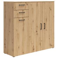 Komód Cabinet - Artisan tölgy, Modern, faalapú anyag (120/115/40cm)